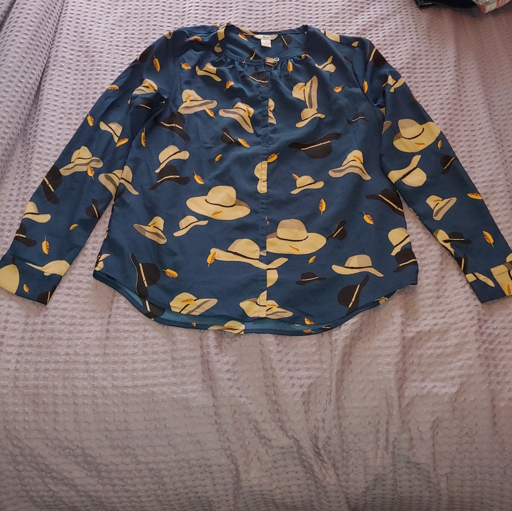 GH Bass patterned blouse